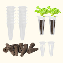 LUSH & DEW Hydroponic Grow Sponges with Seed Grow Baskets