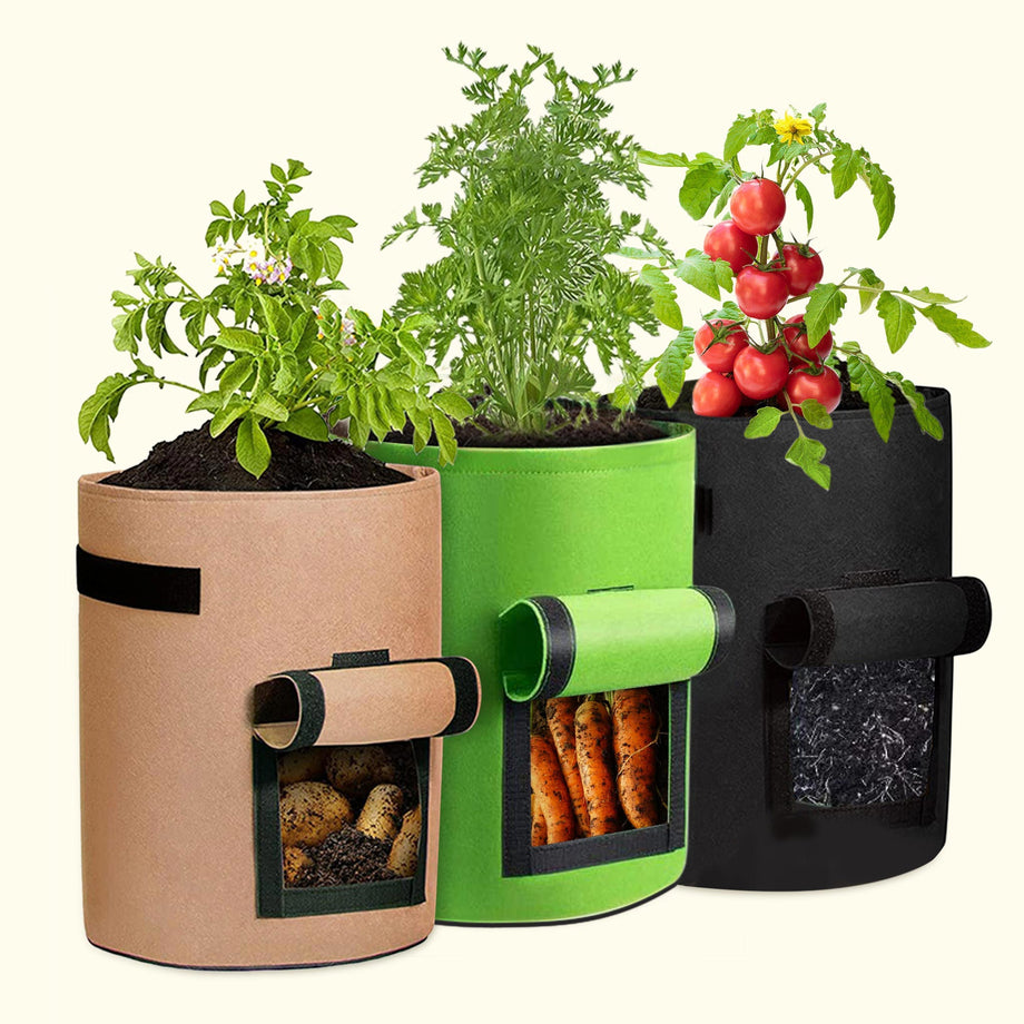 2-Pack 10 Gallon Potato Grow Bags with Flap Handles Garden